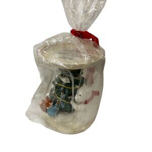 Bath and body Christmas Candle pedestal Polar Bear/Fox/ Tree new retired